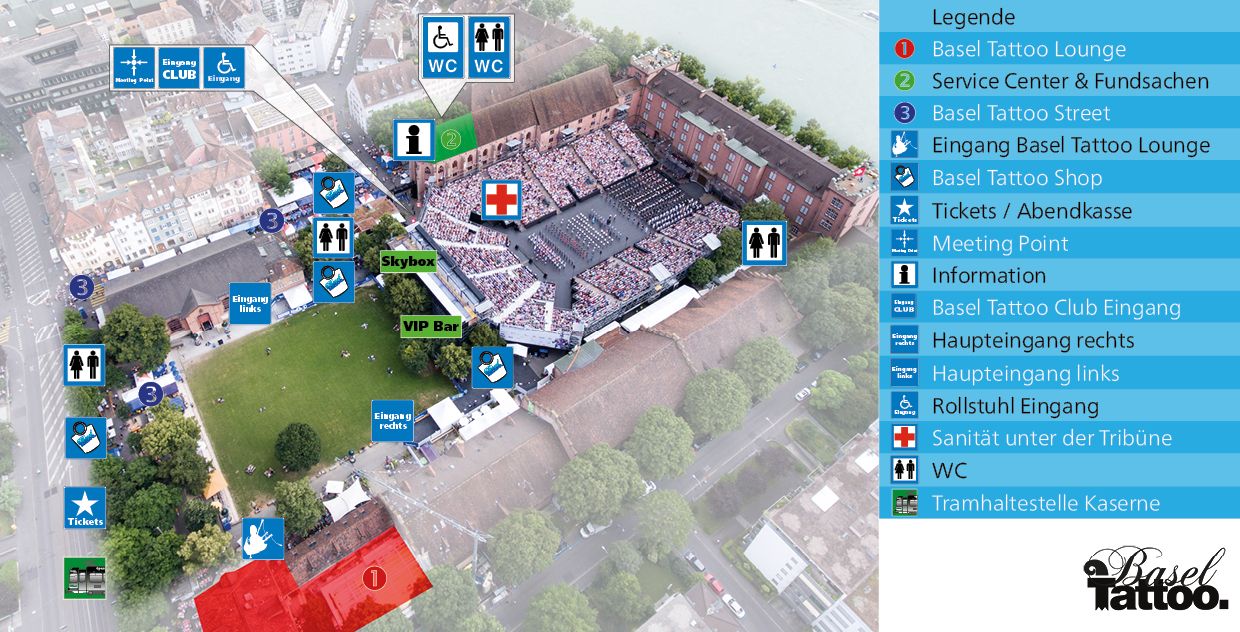 Basel Tattoo Arena Plan